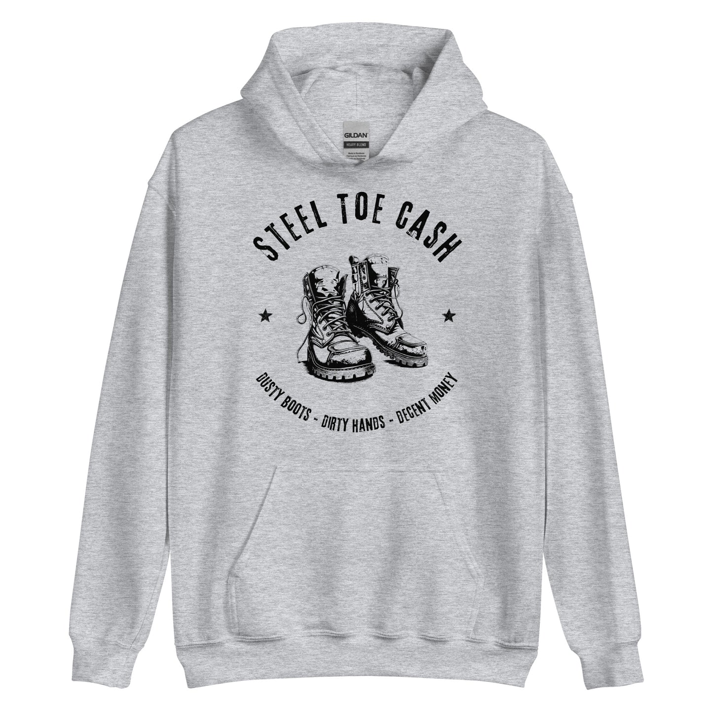 Steel Toe Cash Blue Collar Worker Hoodie, Blue Collar Gifts, Unisex Hooded Sweatshirt