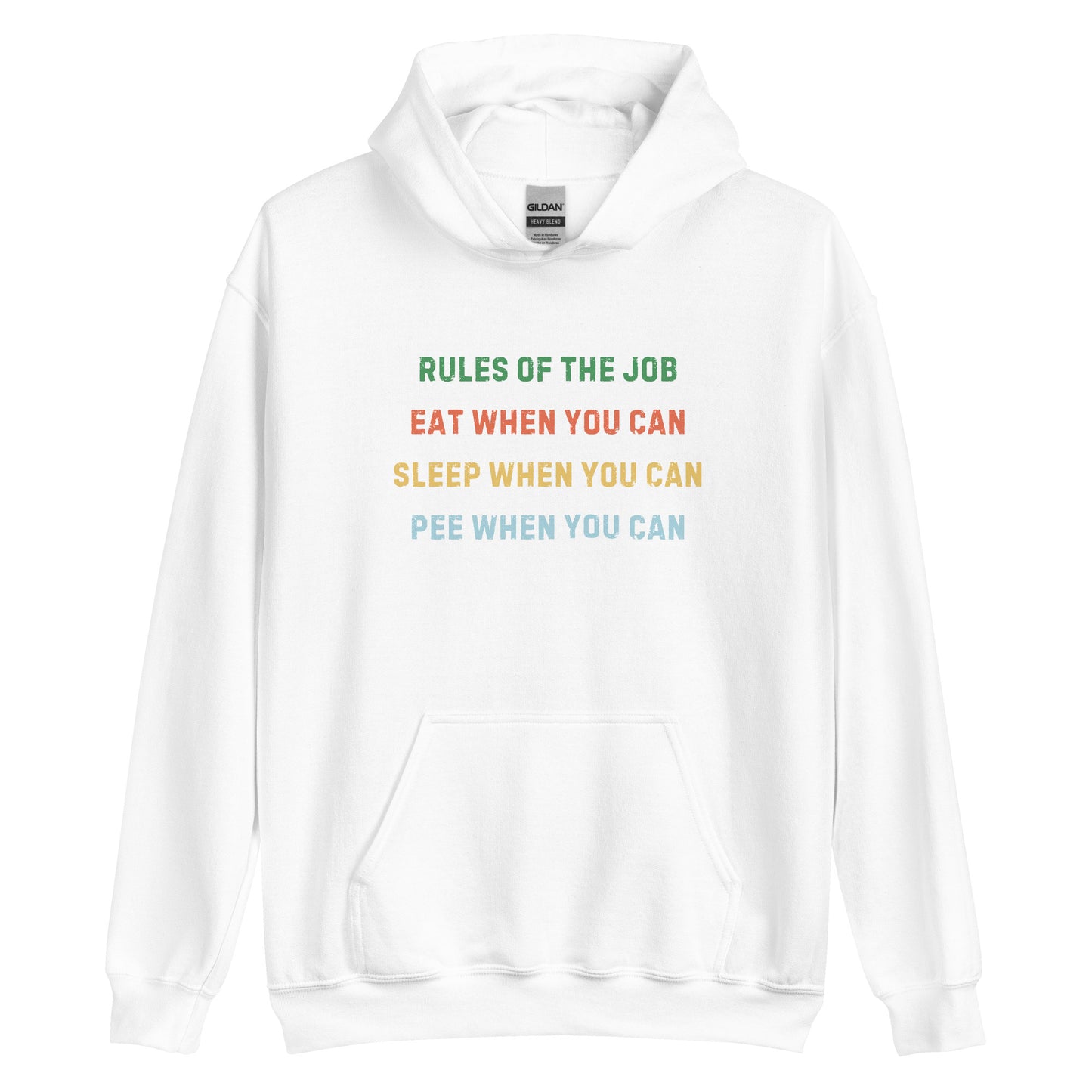 Healthcare Nurses Pink Collar Workers, Ward Clerks, PAs, ED, ER, Doctors, Nursing Students, Funny Rules of the Job Unisex Hoodie