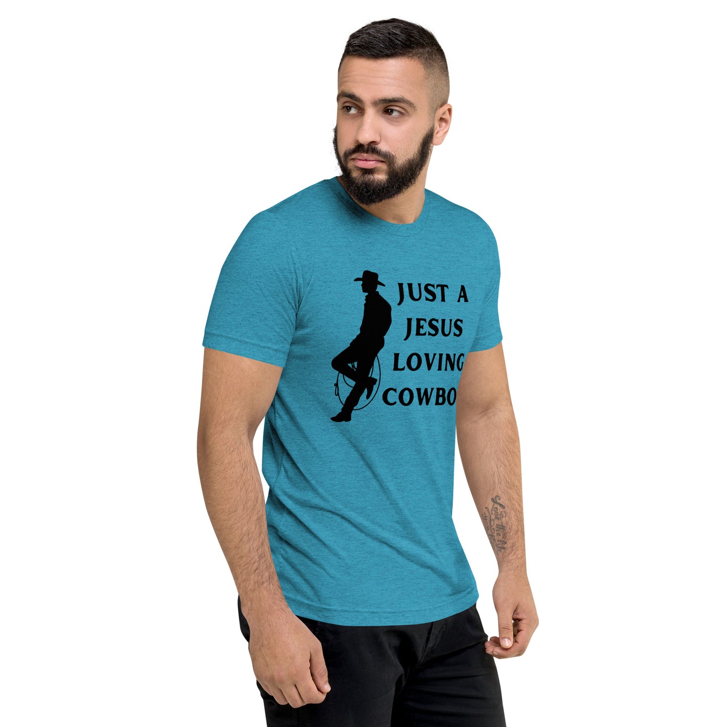 Just a Jesus Loving Cowboy Short sleeve t-shirt
