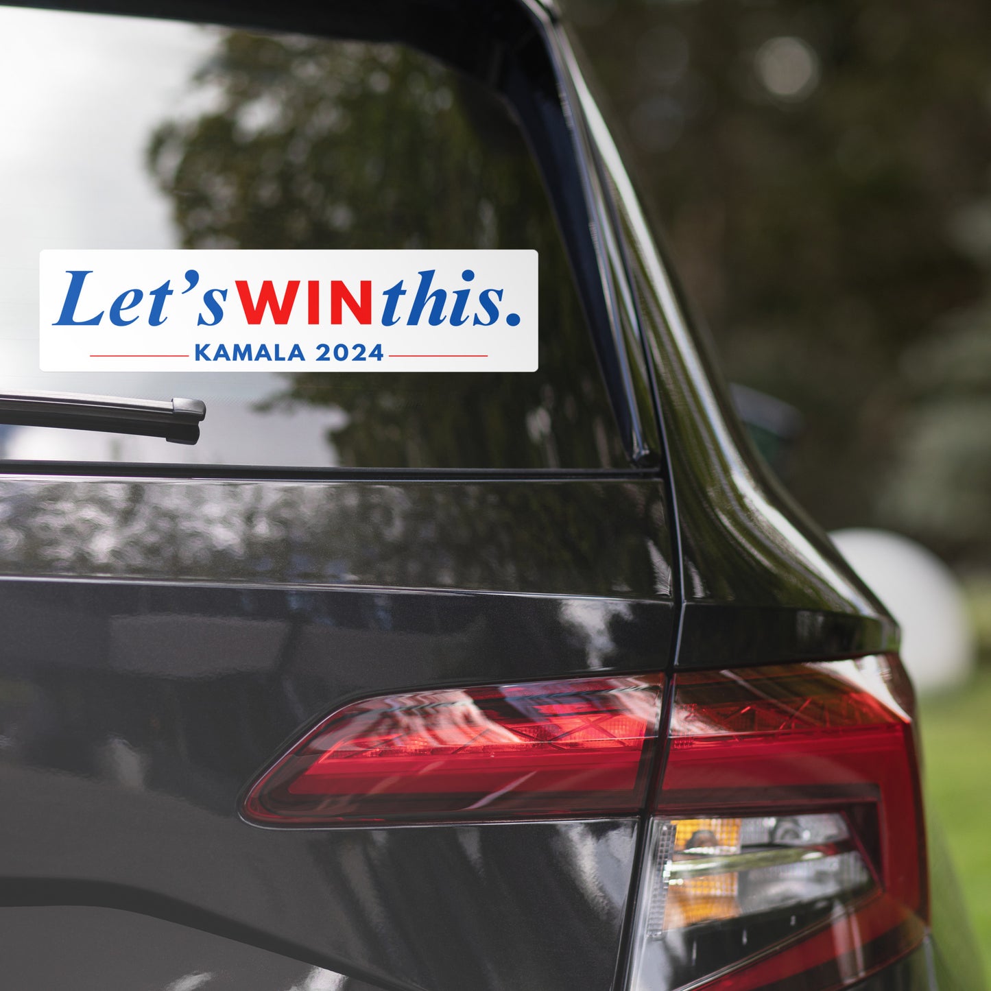 Let's Win This Kamala Harris 2024 Bumper Sticker, Bubble-free stickers