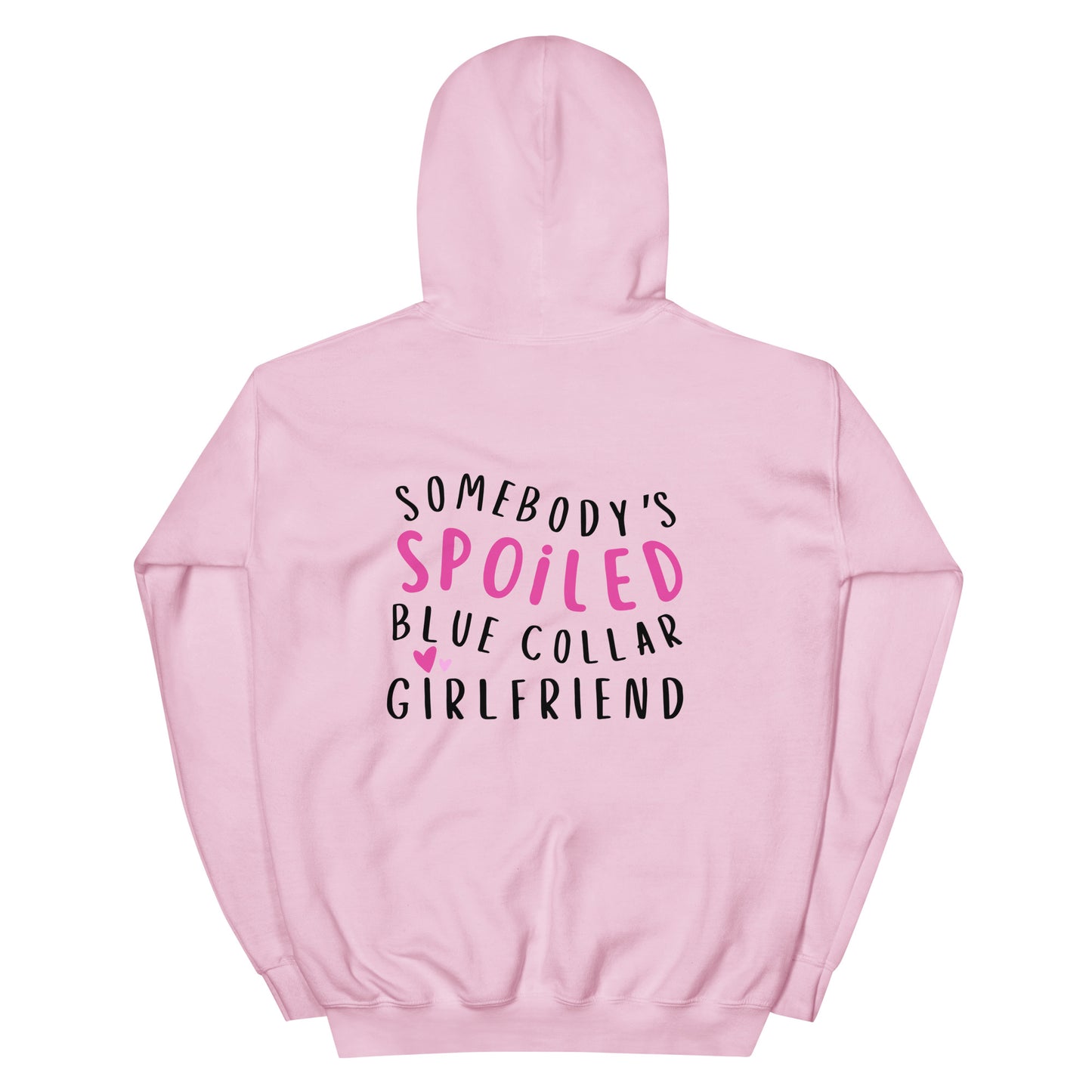 Spoiled Blue Collar Girlfriend, Cute Hearts on Sleeve, Blue Collar Wife, Unisex Hoodie