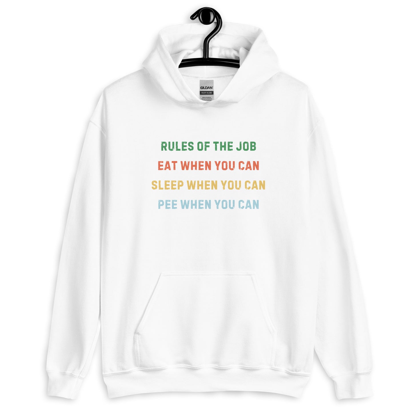 Healthcare Nurses Pink Collar Workers, Ward Clerks, PAs, ED, ER, Doctors, Nursing Students, Funny Rules of the Job Unisex Hoodie