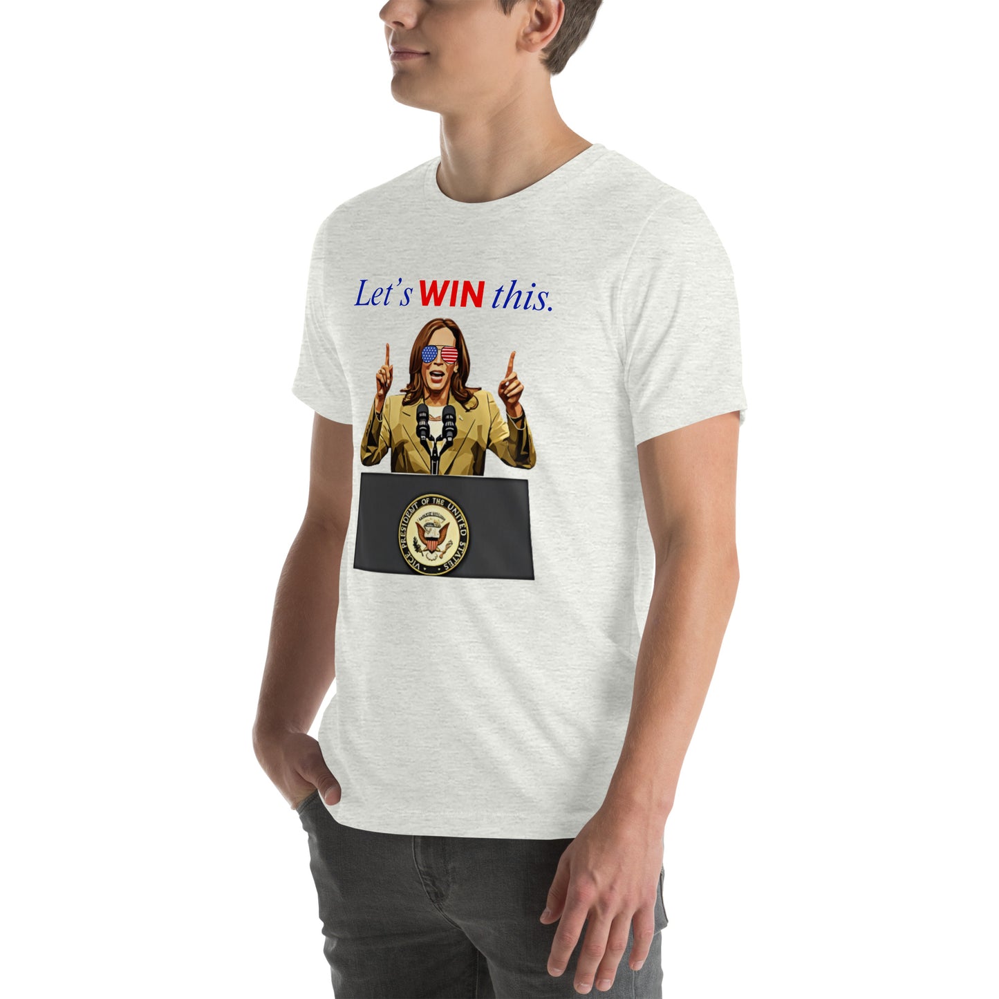 Let's Win This Kamala Harris 2024 with USA Glasses Unisex t-shirt