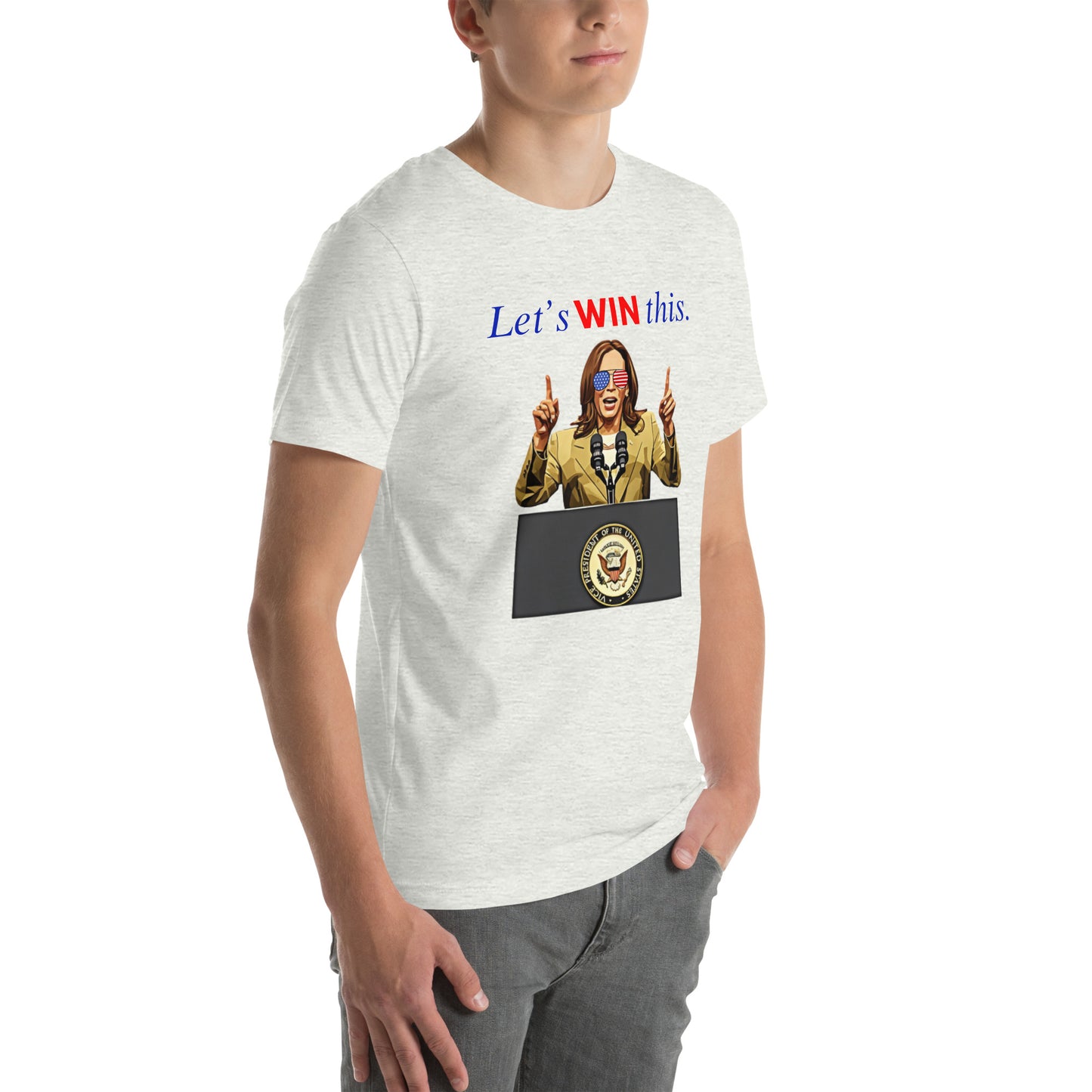 Let's Win This Kamala Harris 2024 with USA Glasses Unisex t-shirt