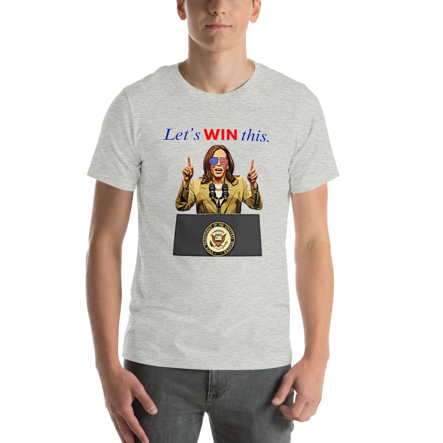 Let's Win This Kamala Harris 2024 with USA Glasses Unisex t-shirt