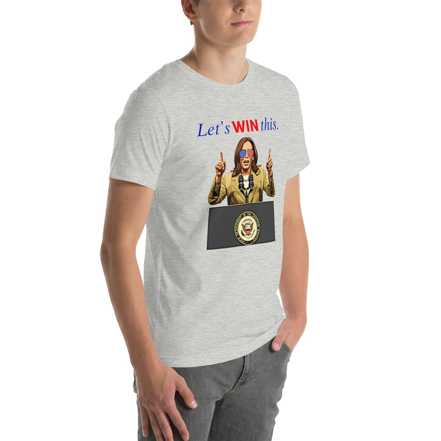 Let's Win This Kamala Harris 2024 with USA Glasses Unisex t-shirt