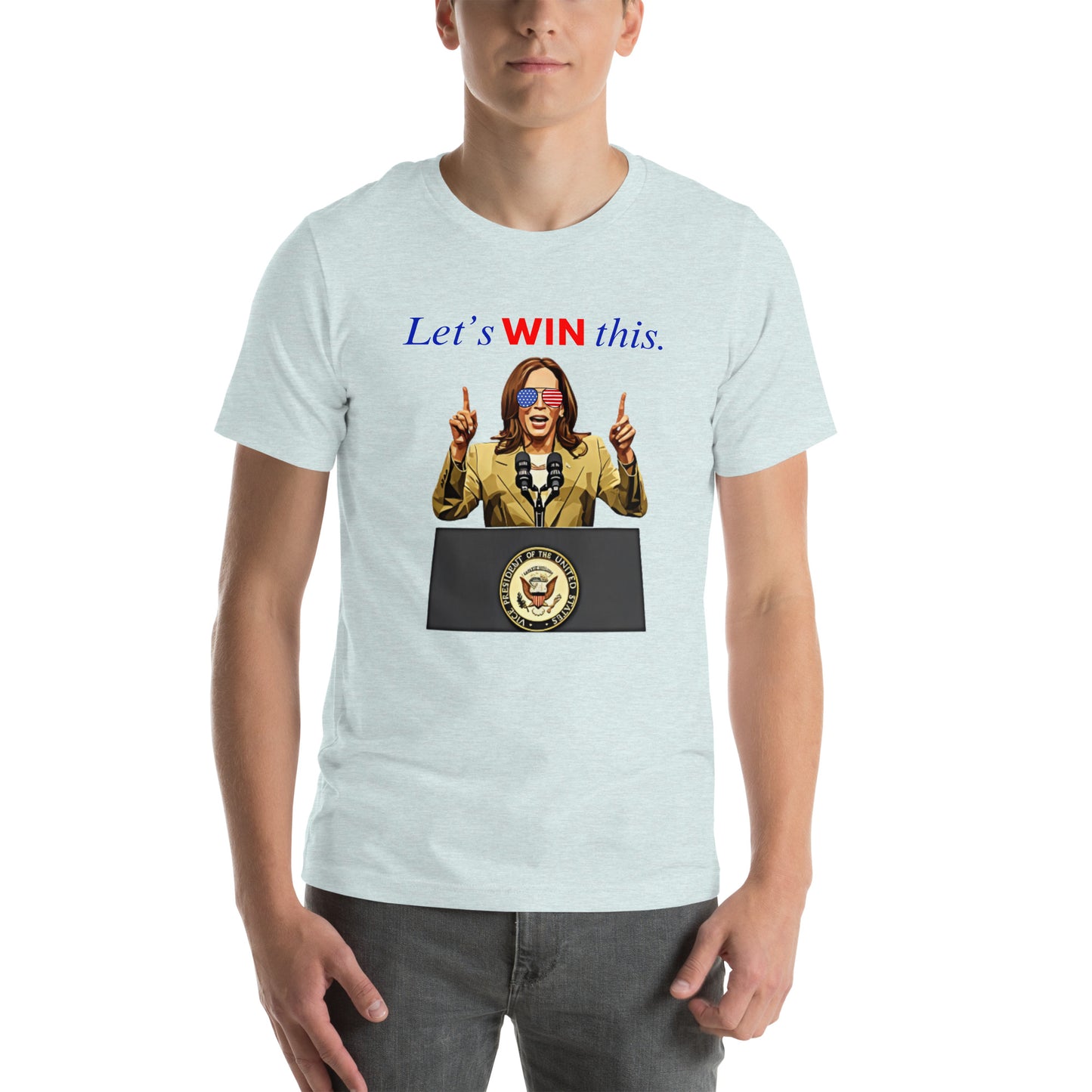 Let's Win This Kamala Harris 2024 with USA Glasses Unisex t-shirt