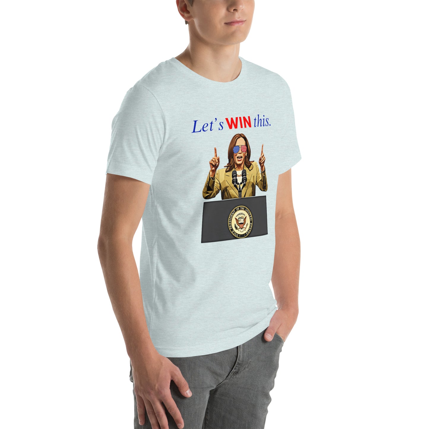 Let's Win This Kamala Harris 2024 with USA Glasses Unisex t-shirt