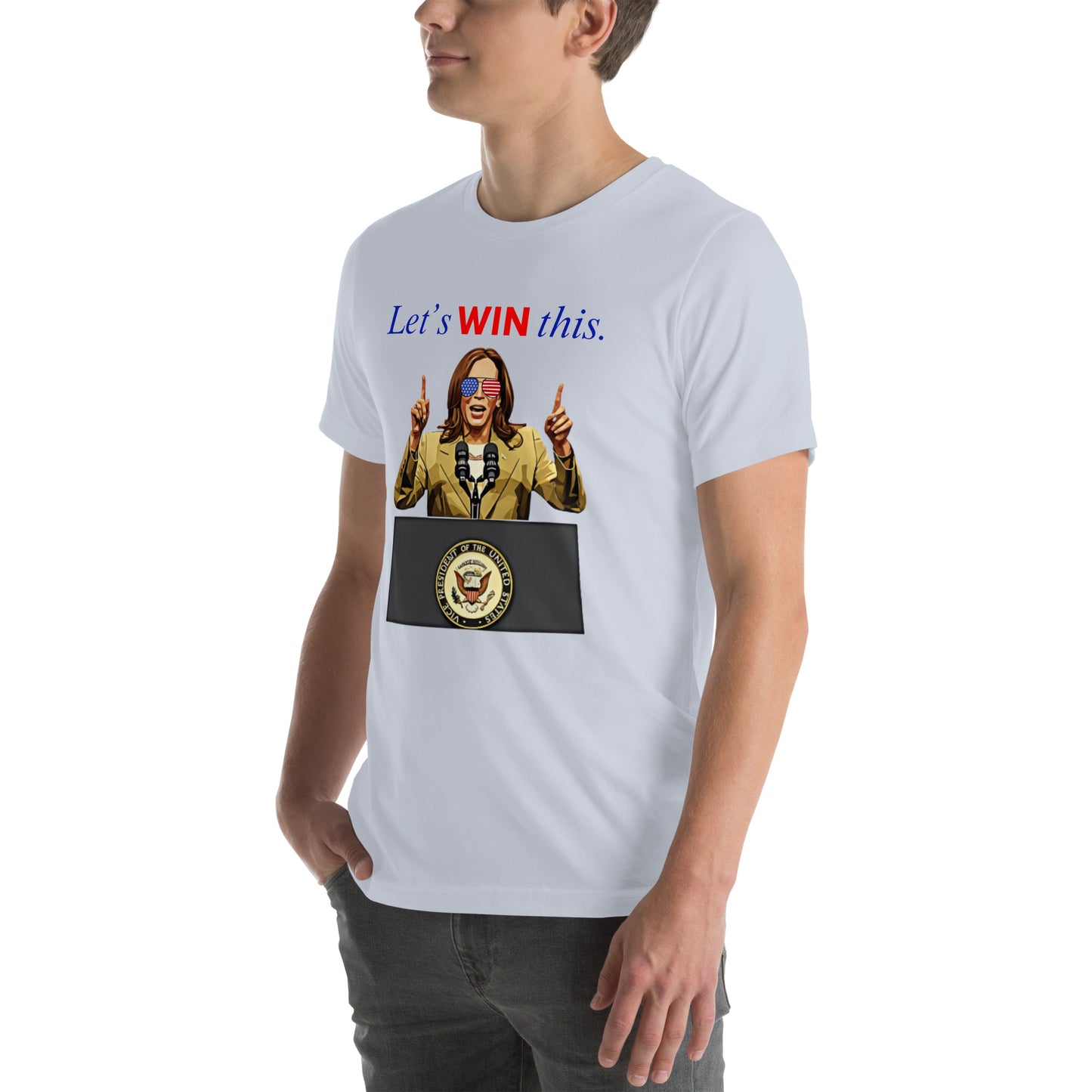 Let's Win This Kamala Harris 2024 with USA Glasses Unisex t-shirt