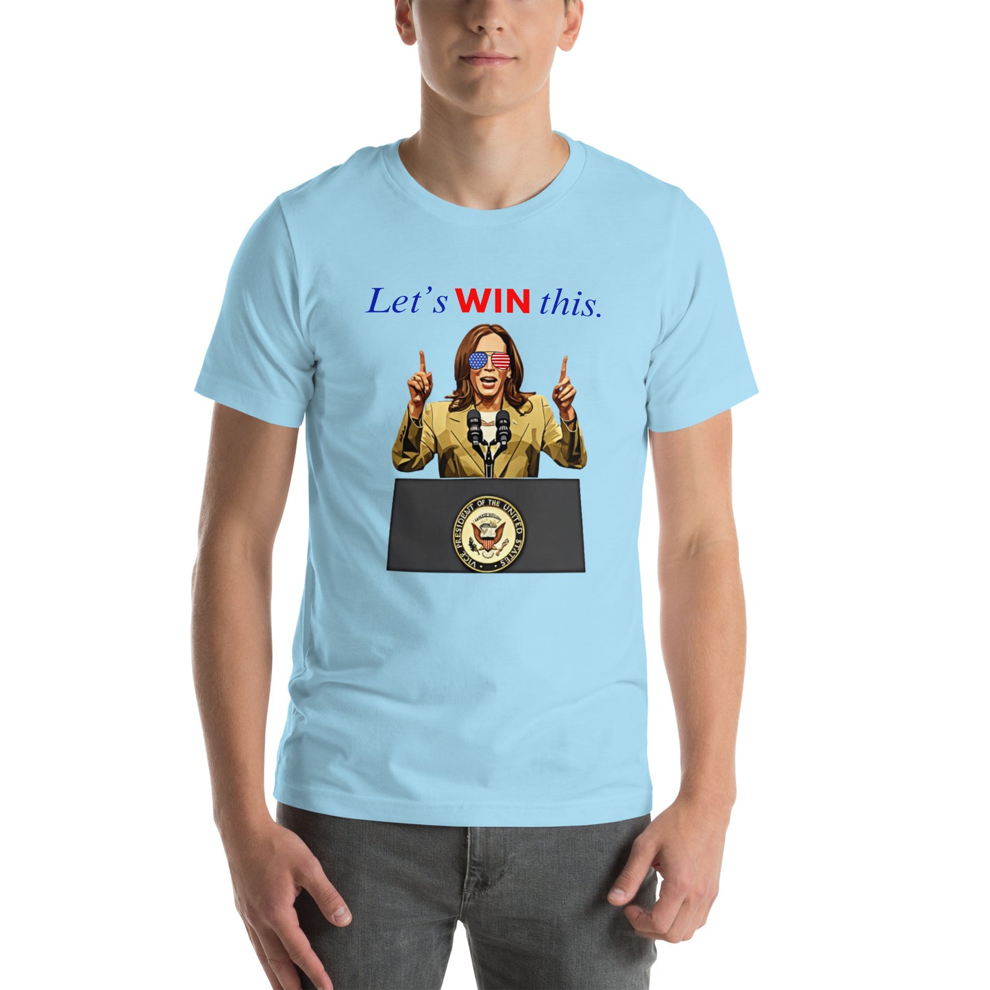 Let's Win This Kamala Harris 2024 with USA Glasses Unisex t-shirt