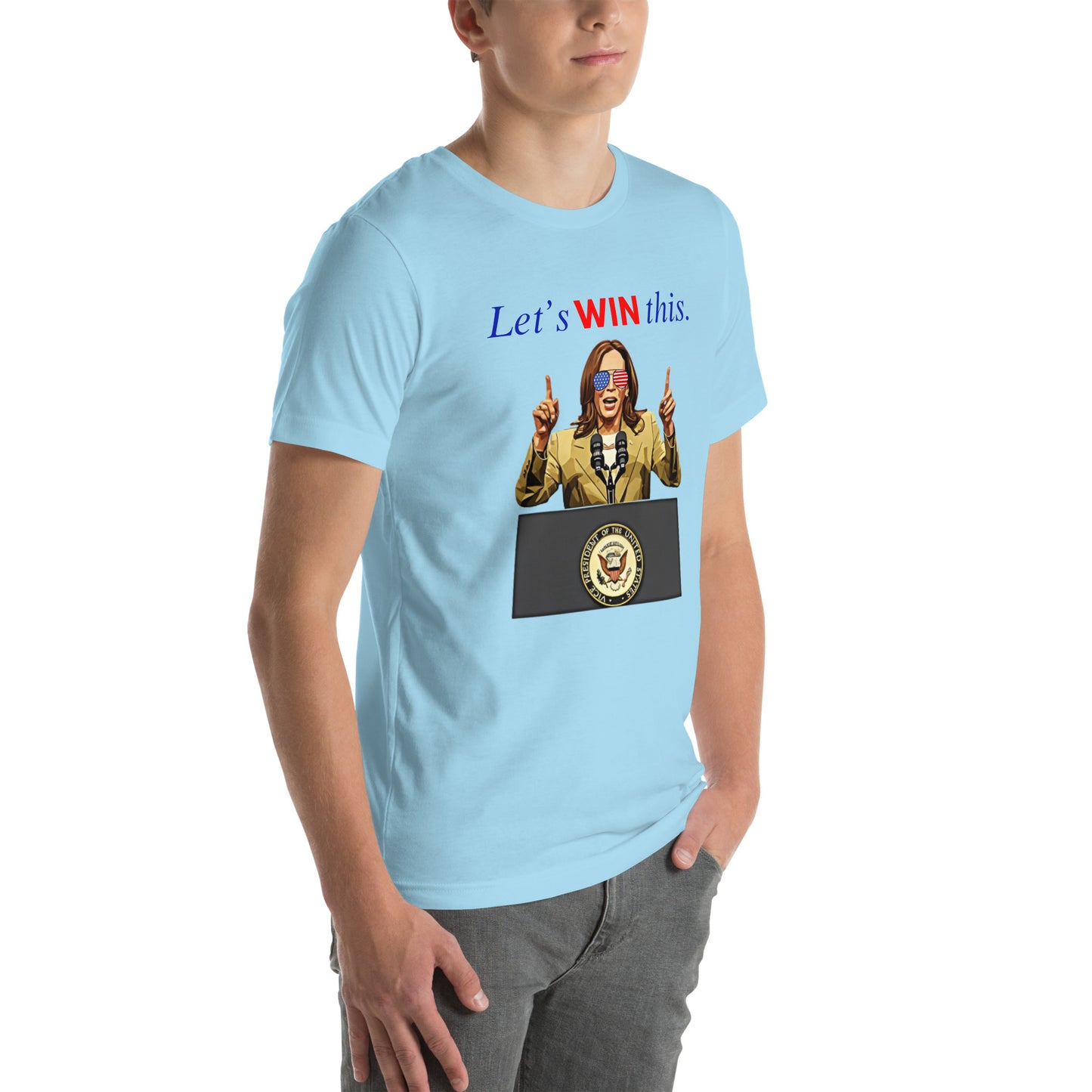 Let's Win This Kamala Harris 2024 with USA Glasses Unisex t-shirt