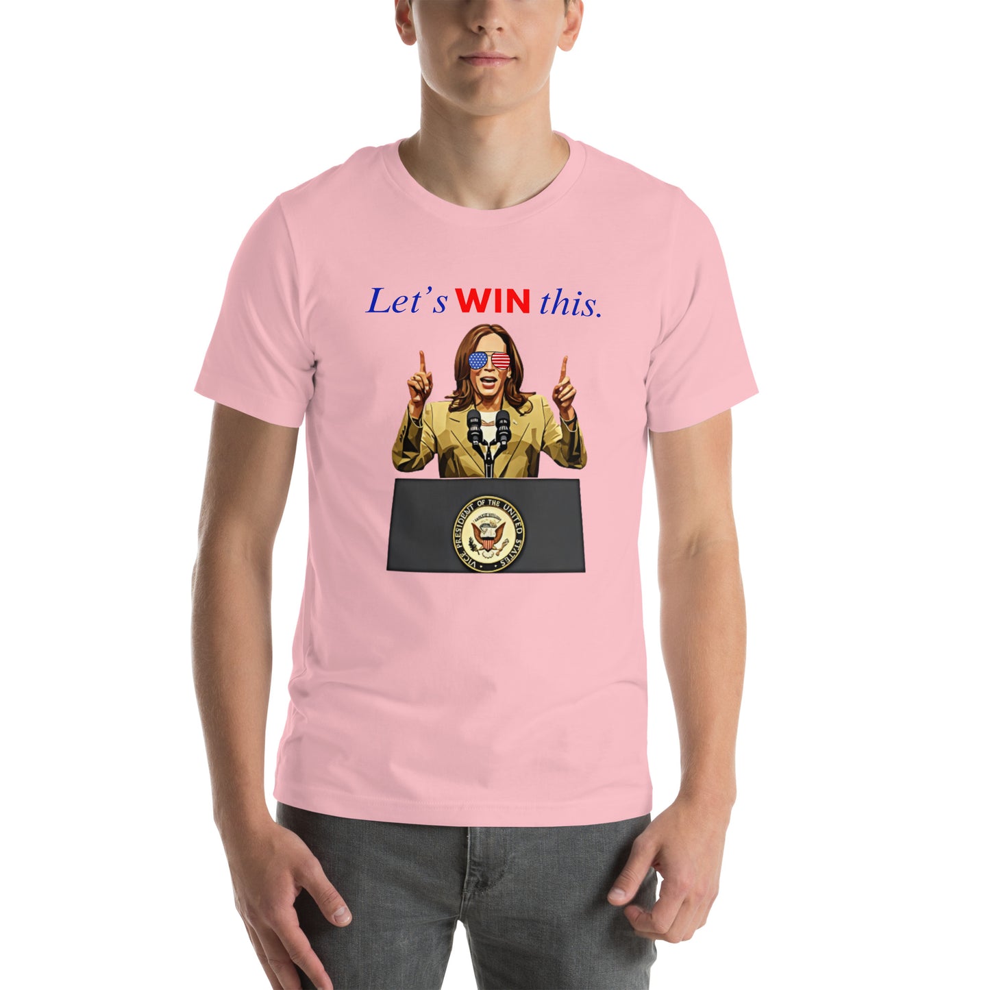 Let's Win This Kamala Harris 2024 with USA Glasses Unisex t-shirt