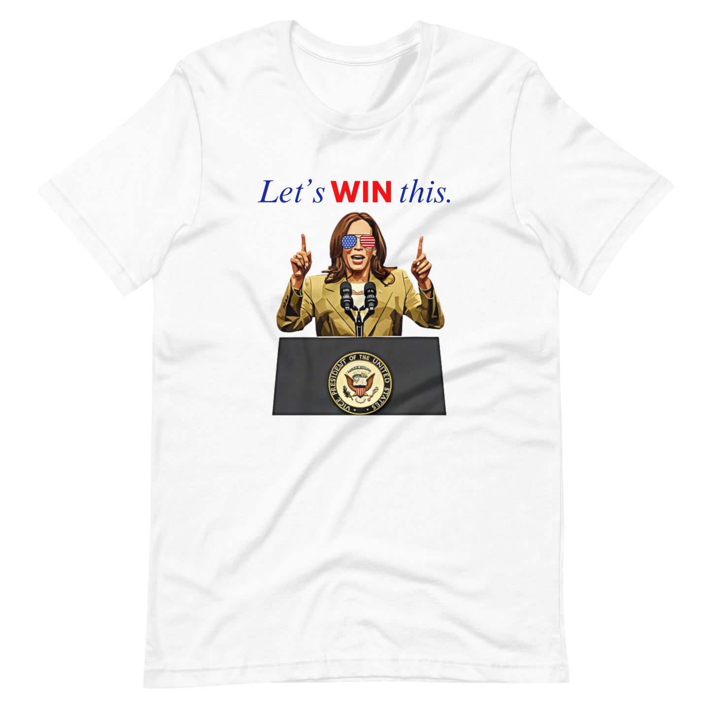 Let's Win This Kamala Harris 2024 with USA Glasses Unisex t-shirt