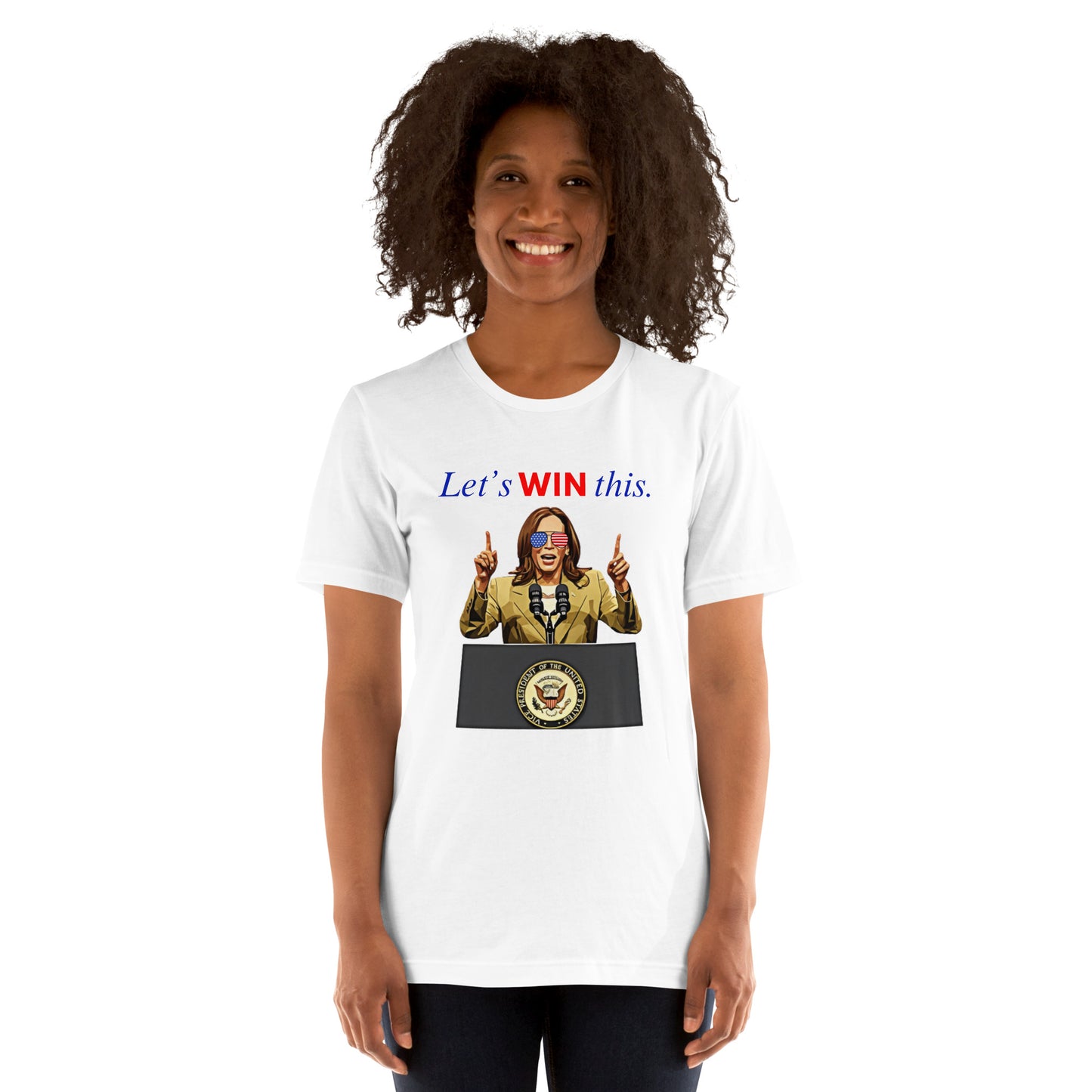 Let's Win This Kamala Harris 2024 with USA Glasses Unisex t-shirt