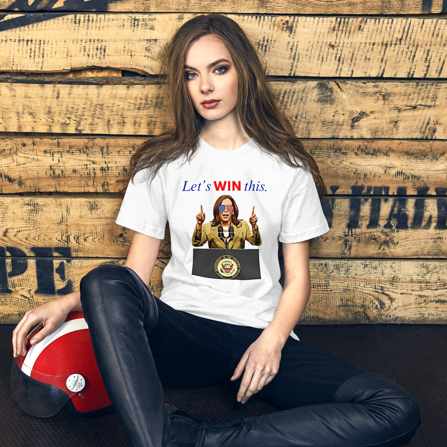 Let's Win This Kamala Harris 2024 with USA Glasses Unisex t-shirt