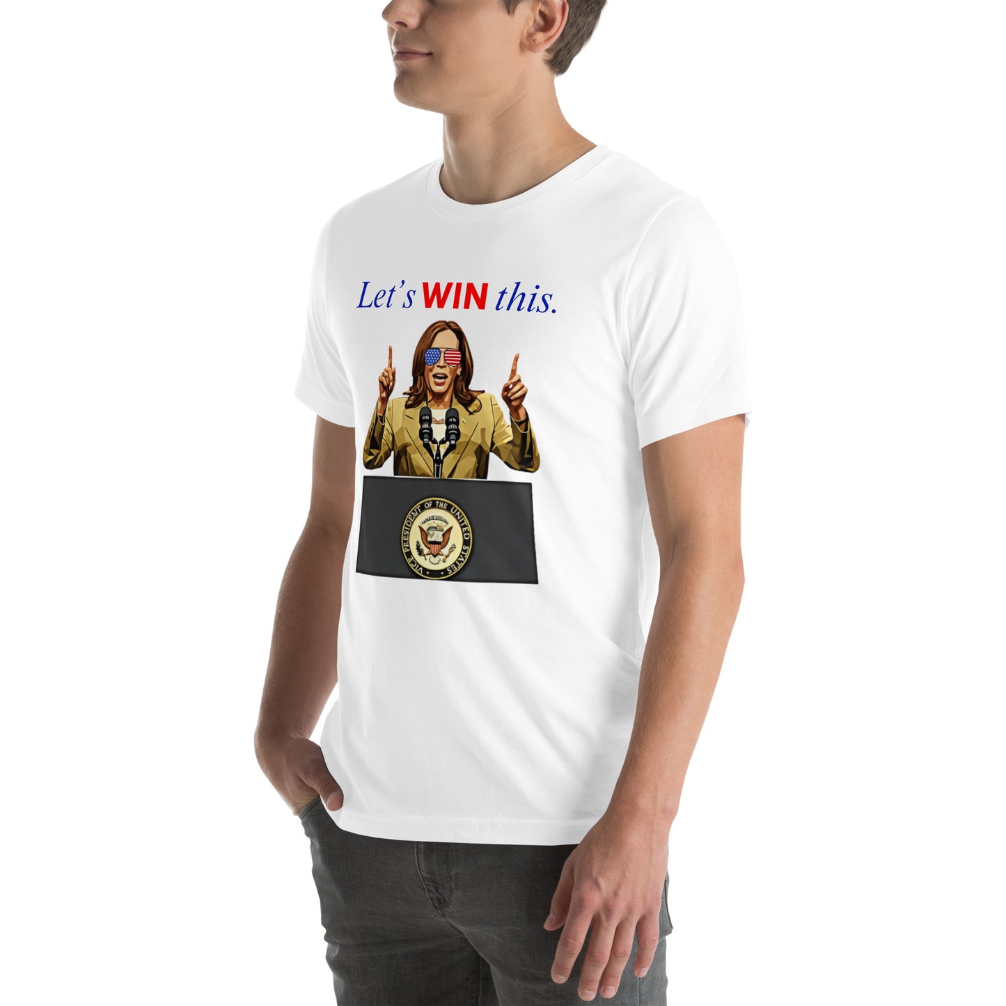 Let's Win This Kamala Harris 2024 with USA Glasses Unisex t-shirt