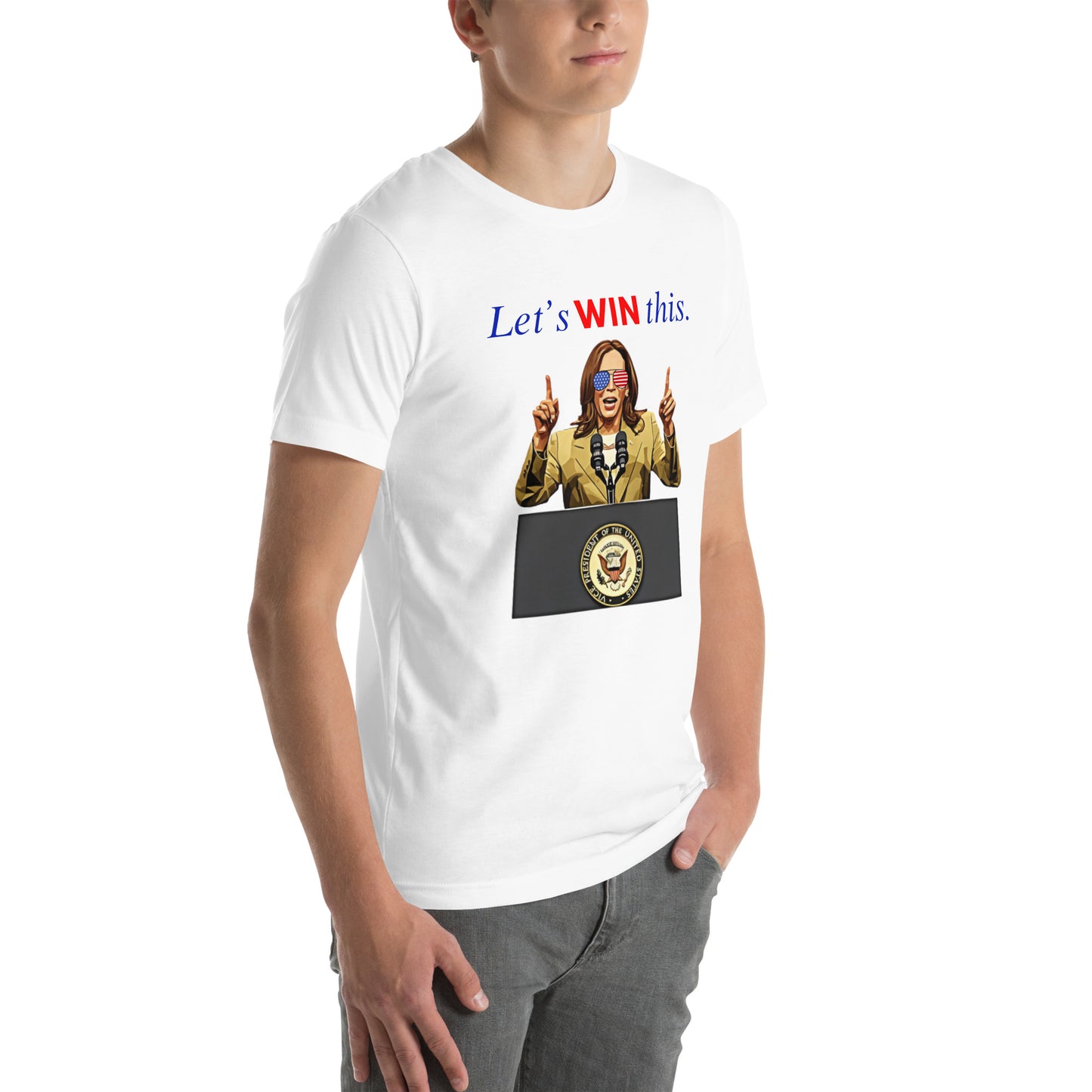 Let's Win This Kamala Harris 2024 with USA Glasses Unisex t-shirt