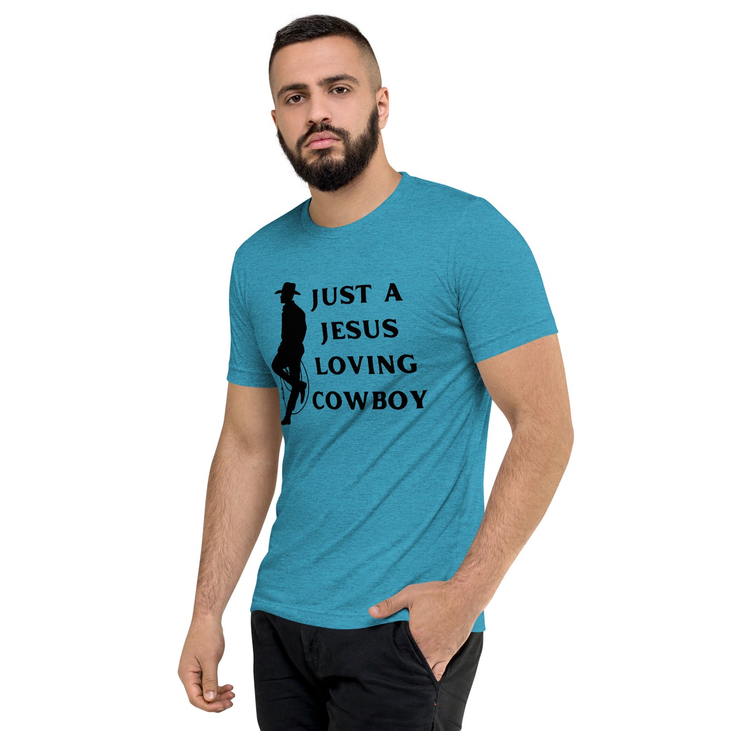 Just a Jesus Loving Cowboy Short sleeve t-shirt