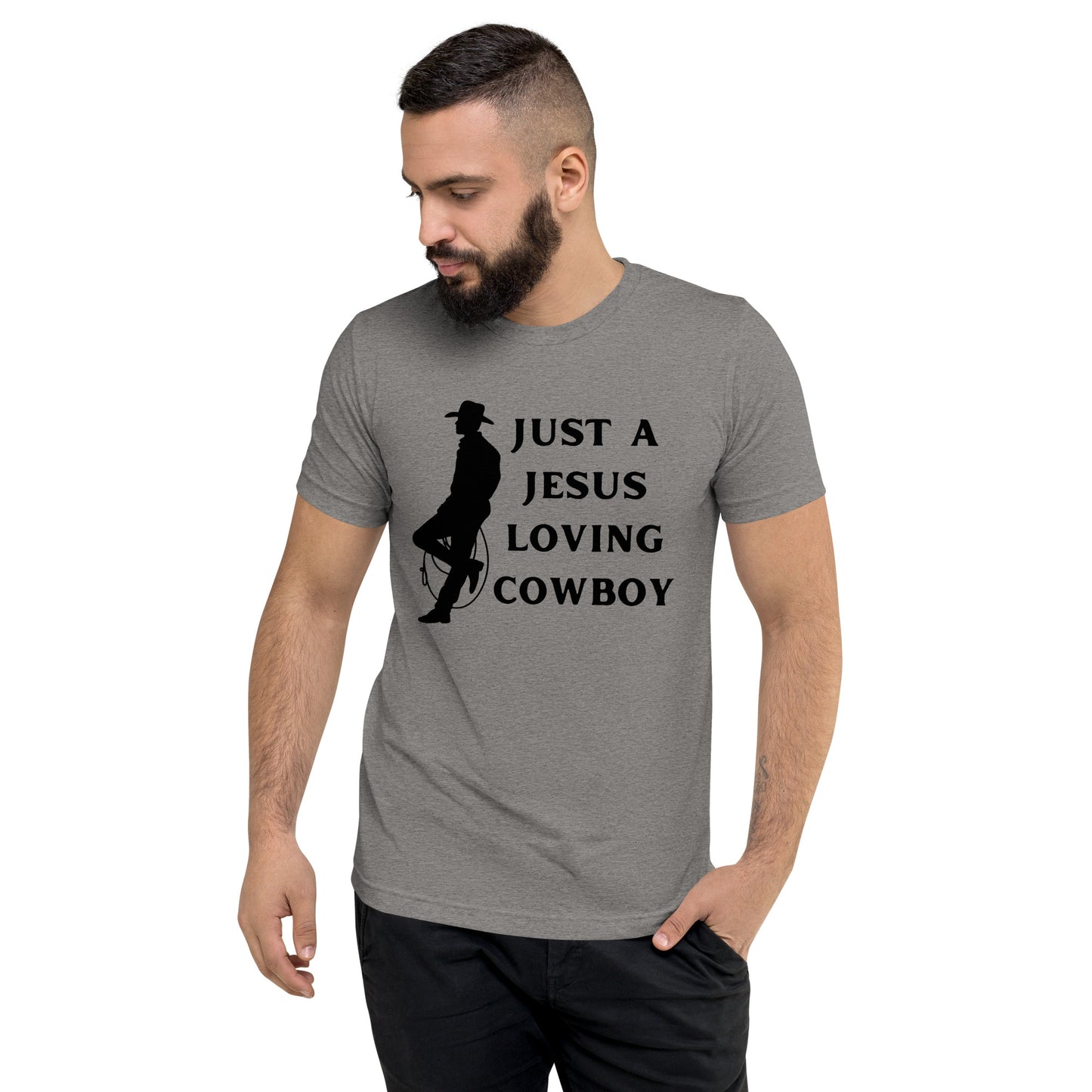 Just a Jesus Loving Cowboy Short sleeve t-shirt