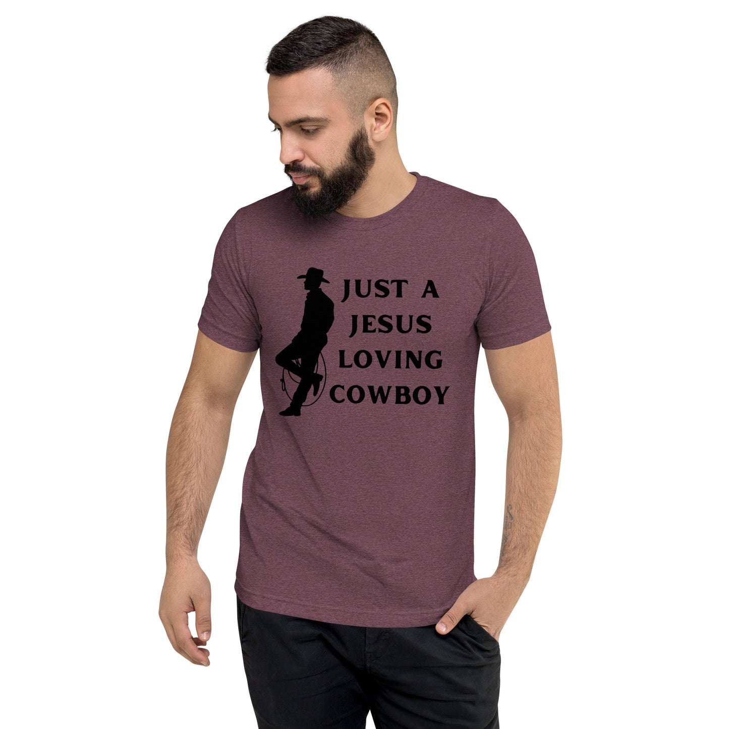 Just a Jesus Loving Cowboy Short sleeve t-shirt