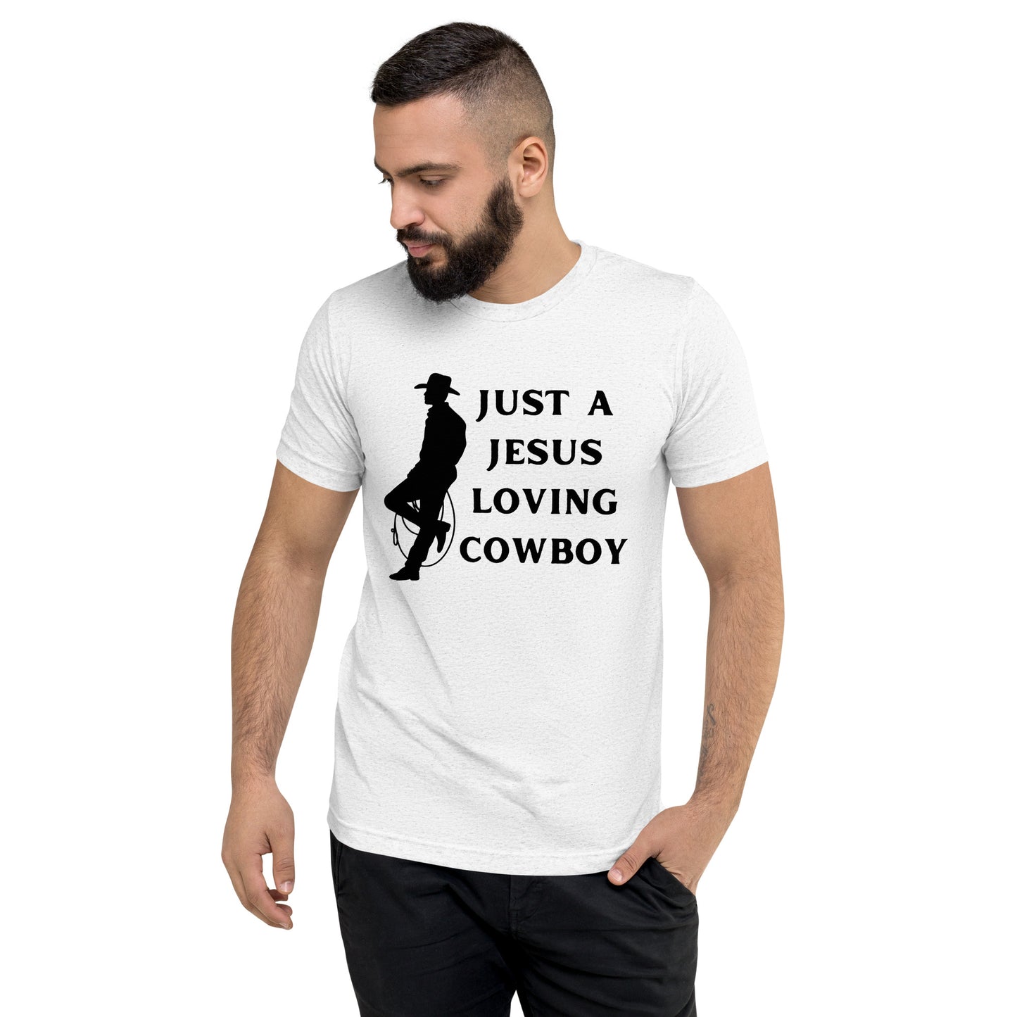 Just a Jesus Loving Cowboy Short sleeve t-shirt