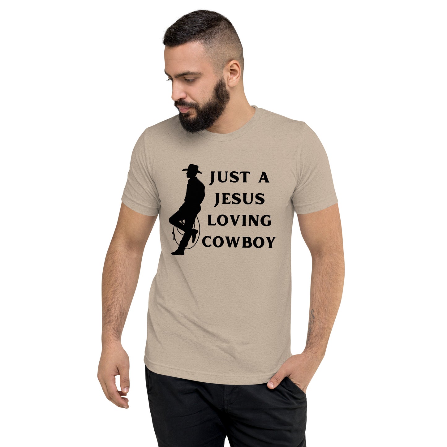 Just a Jesus Loving Cowboy Short sleeve t-shirt