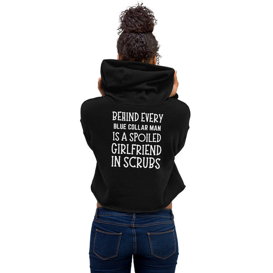 Blue Collar Girlfriend Crop Hoodie