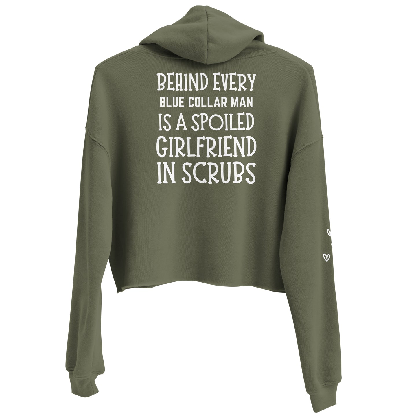 Blue Collar Girlfriend Crop Hoodie