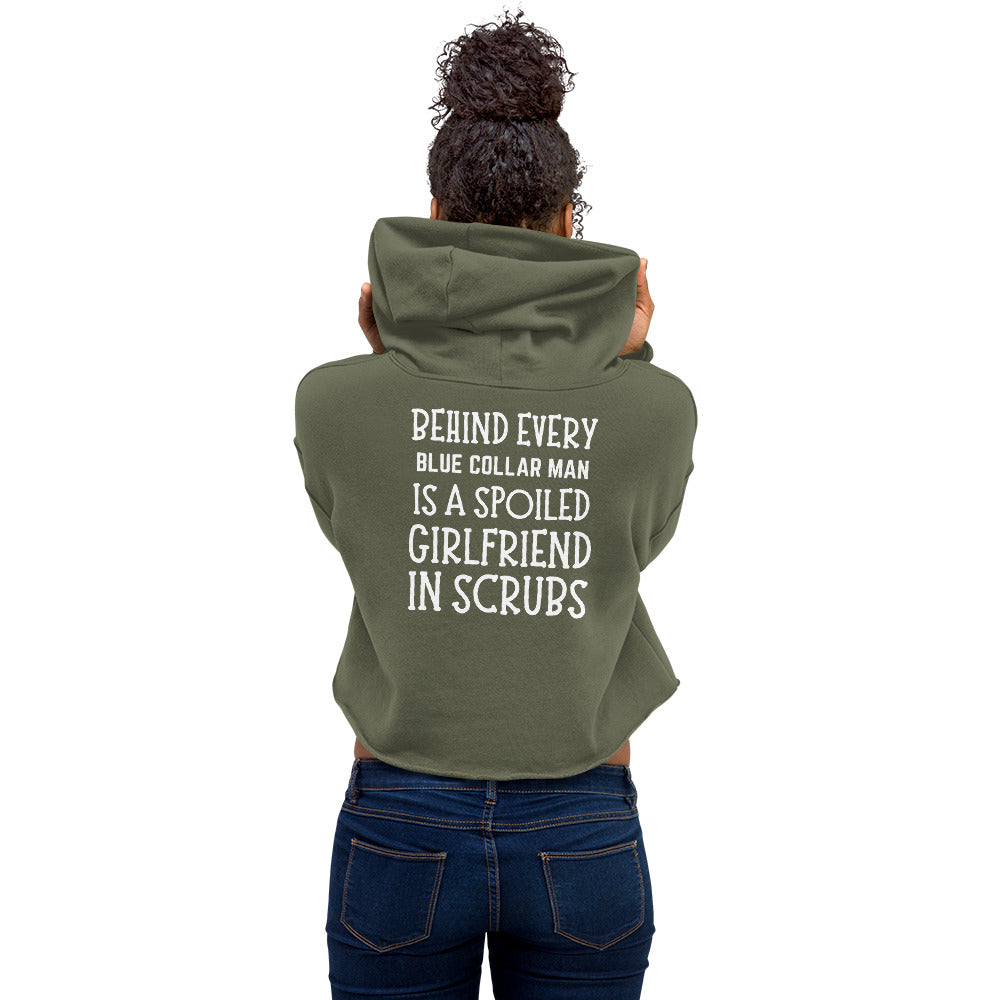 Blue Collar Girlfriend Crop Hoodie