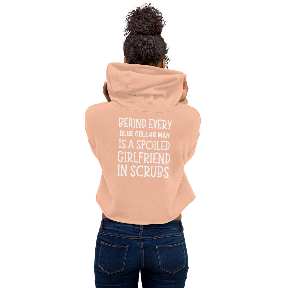 Blue Collar Girlfriend Crop Hoodie